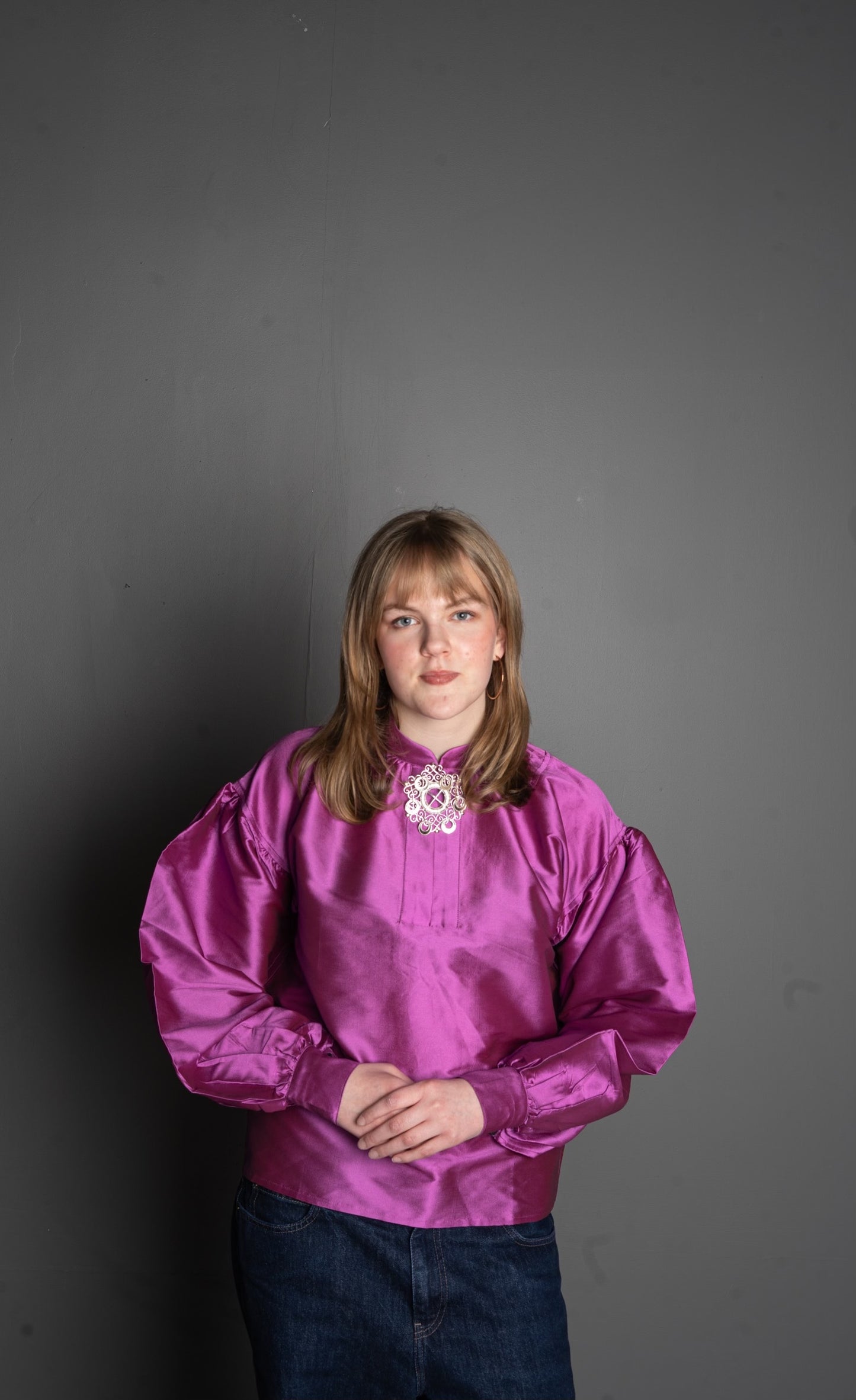 silkeskjorte lilla