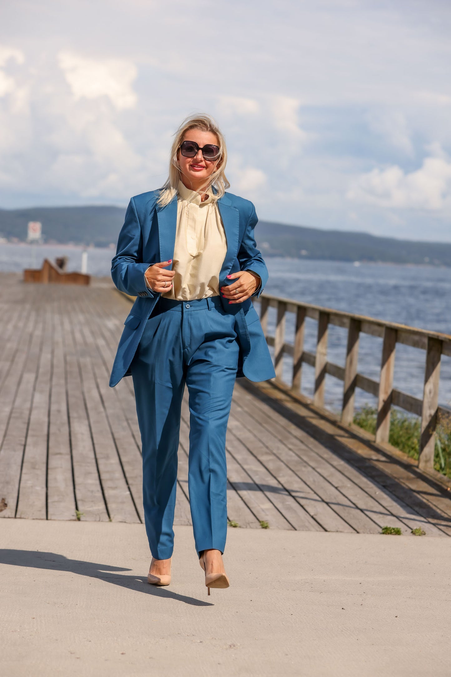Damedress blå