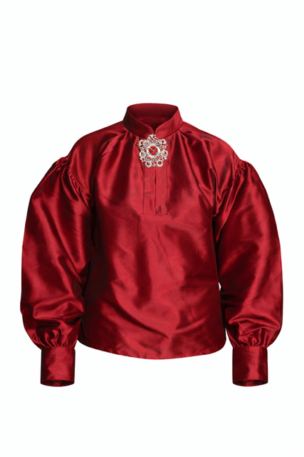 Silkeskjorte vinrød