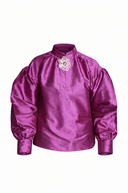 Silkeskjorte lilla