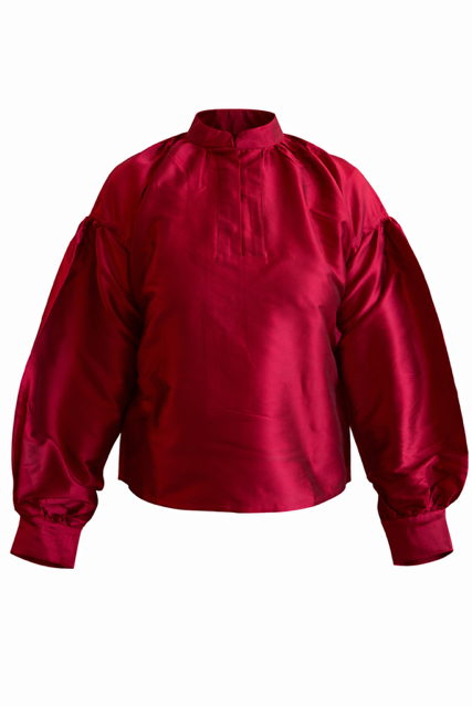 Silkeskjorte rød